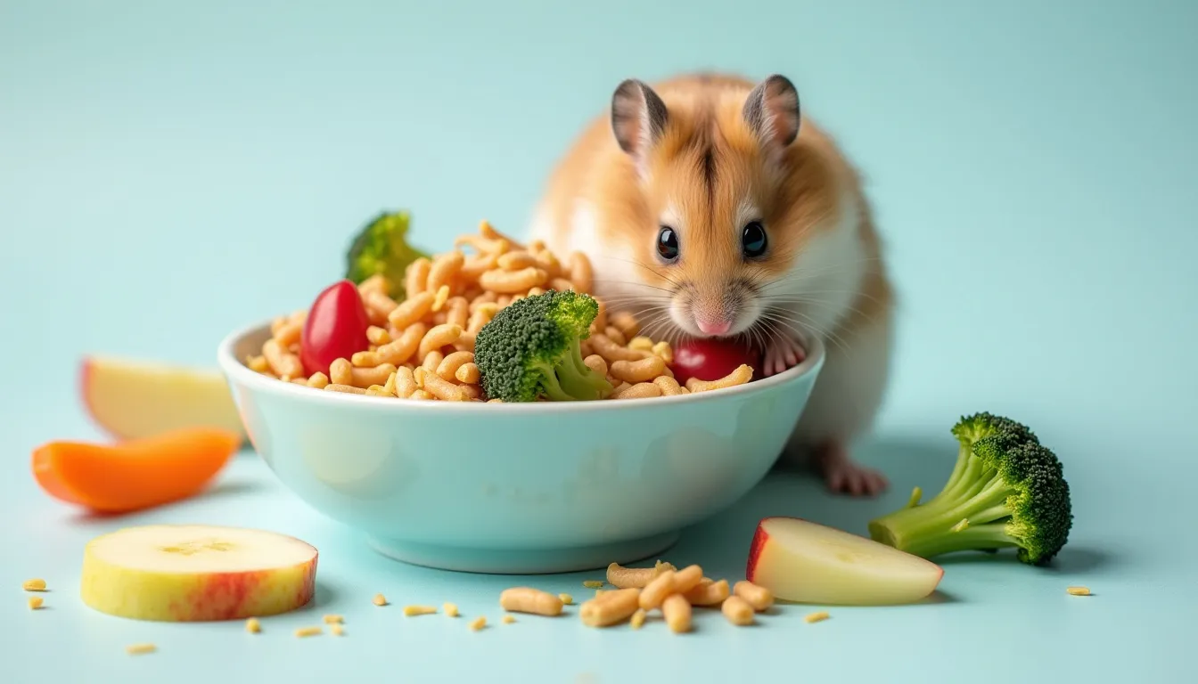 Dwarf hamster habitat setup