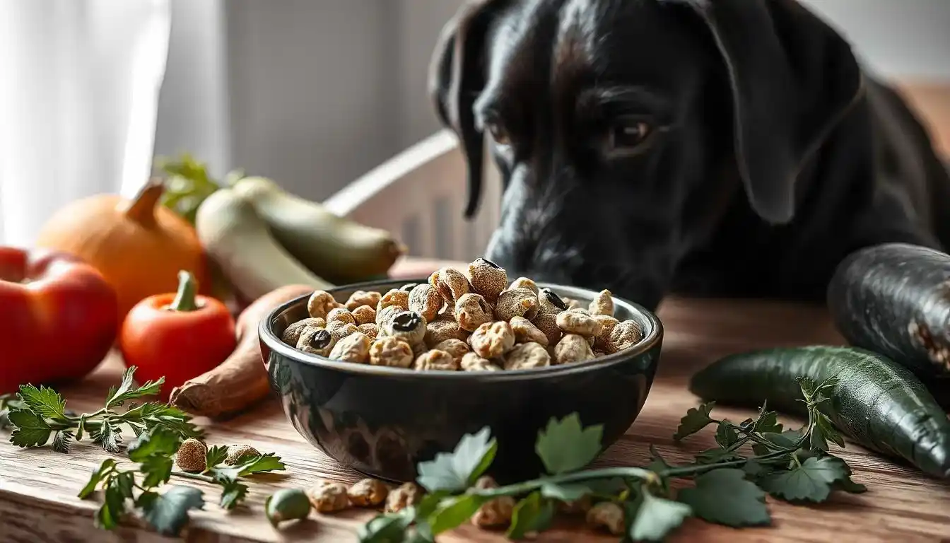 Freeze-dried raw dog food