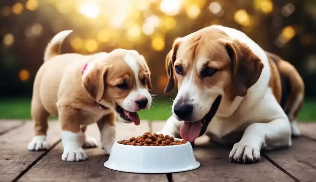 Puppy to adult dog food transition