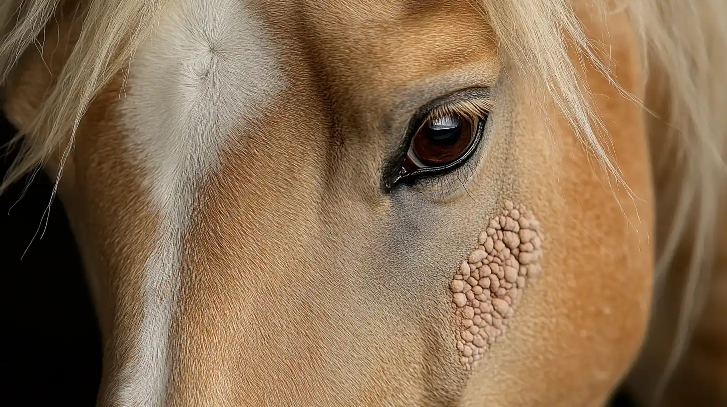 Symptoms of papillomas in horses
